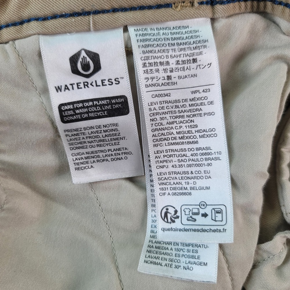 Levi's XX Cargo Taper Men 30x27.5 Khaki Excellent Tapered Stretch Pants - Picture 7 of 8